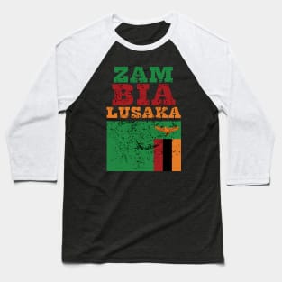 Flag of Zambia Baseball T-Shirt